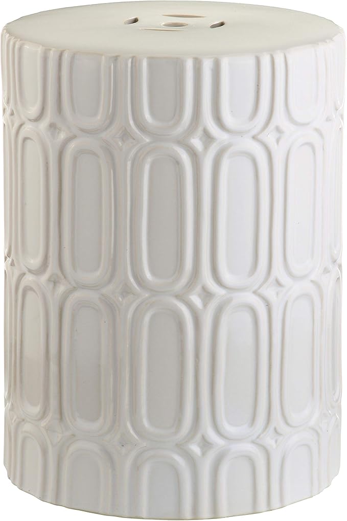 Safavieh Melody Glazed Ceramic Decorative Garden Stool, Cream - Image 4