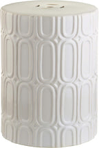 Safavieh Melody Glazed Ceramic Decorative Garden Stool, Cream by SAFAVIEH
