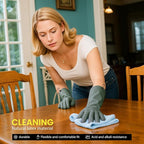 Dishwashing Gloves for Kitchen, 4 Pairs Rubber Cleaning Household Dish Washing - Image 4
