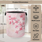 Pink Cherry Blossoms Laundry Basket - Image 2