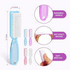 12 Pcs Handle Grip Cleaning Brushes, Hand Fingernail Nail Scrub Manicure Brush - Image 2