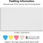 SheeChung Ironing Board Pad Only, Fit Ironing Boards Up to 57"x21", Cut to - Image 2