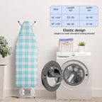 BNDX 15"x54" Ironing Board Cover – Aqua Plaid Design, Thick Padding - Image 6