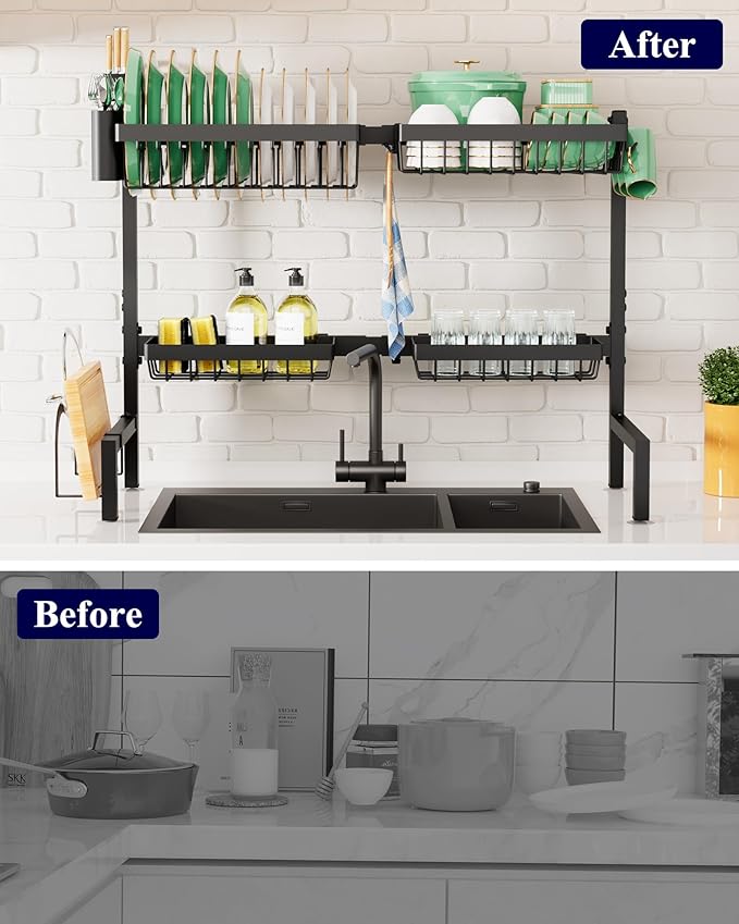 Kitsure Over The Sink Dish Drying Rack - Image 7