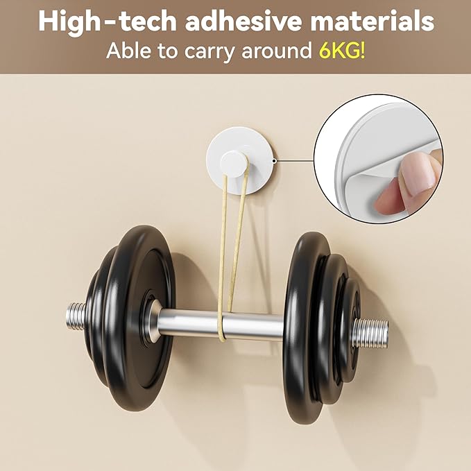 Adhesive Wall Hook for Coat and Towel: Extra Sticky 12 LB, Stainless Coat Rack - Image 2