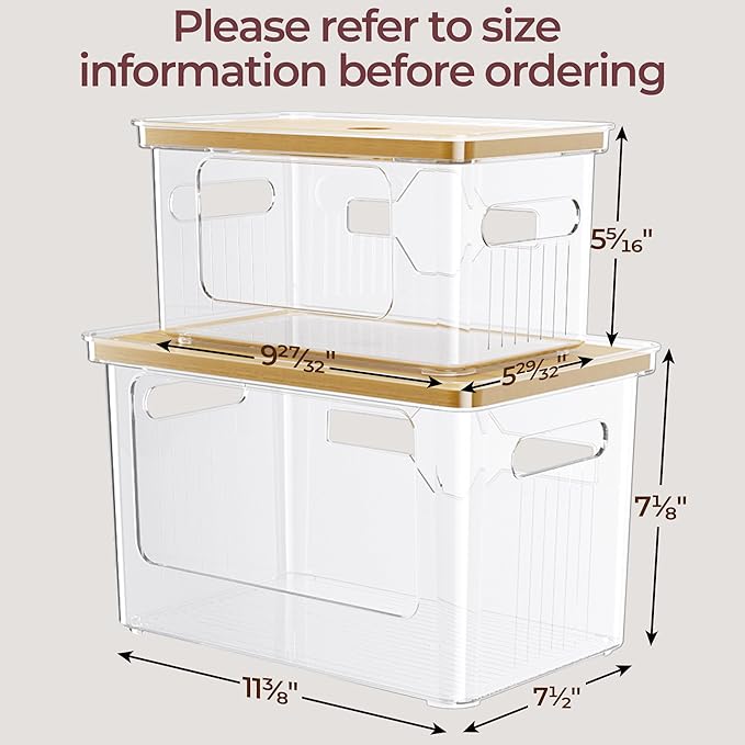 Delamu Acrylic Trash Bag Holder, 2 Pack Stackable Garbage Bag Dispenser - Image 2
