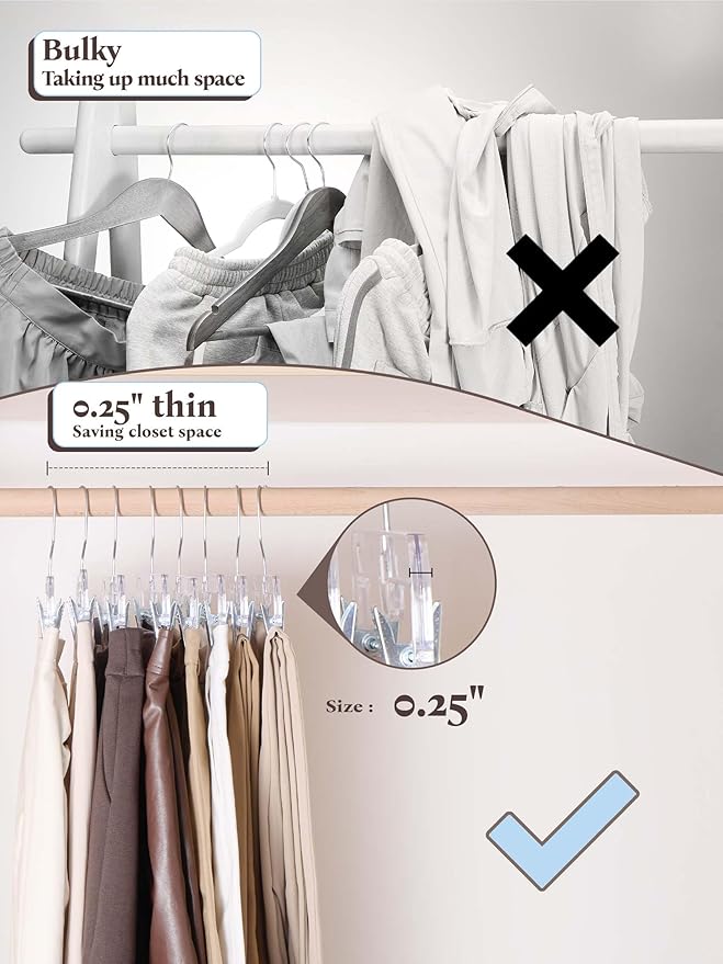 HOUSE DAY Clear Pants Hangers - Image 6