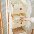 4 Tier Hanging Closet Organizer, Disassemblable Clothes Hanging Shelves - Image 5