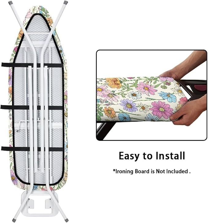 Colorful Floral Ironing Board Cover and Pad Standard Size 15x54 Padded Ironing - Image 4