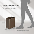 Cesun Small Bathroom Trash Can, 2.1 Gallons, Stainless Steel, Home Office - Image 8
