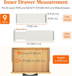 Lifewit 9 Pack Drawer Dividers 4" High 28-43.5cm/11-17" Adjustable Drawer - Image 2
