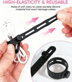 25Pack Silicone Cable Ties, Reusable Cord Organizer - Image 3