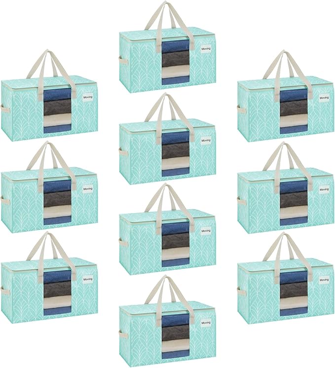 VENO 10 Pack Moving Bags, Storage Bins by Veno