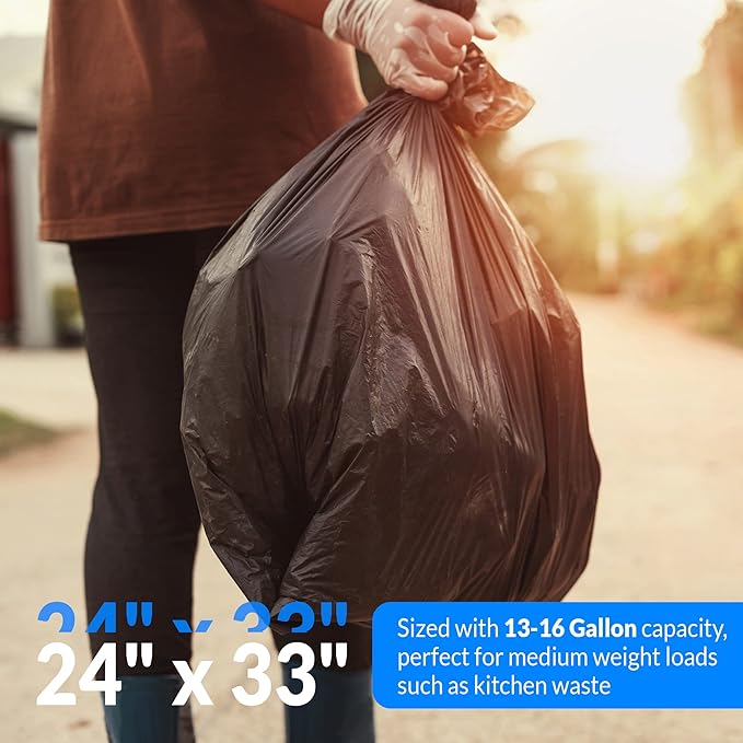 Reli. 13 Gallon Trash Bags | 1000 Bags | Black | Tall Kitchen | Strong | Garbage - Image 4