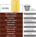 Waterproof Laundry Hamper Collapsible Laundry Basket Leather Handle Laundry Bag - Image 4
