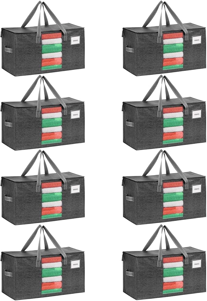 VENO 8 Pack Moving Bags, Comforter and Blanket Storage Bags by Veno