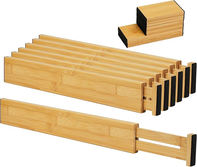 Adjustable Bamboo Drawer Dividers - Image 7