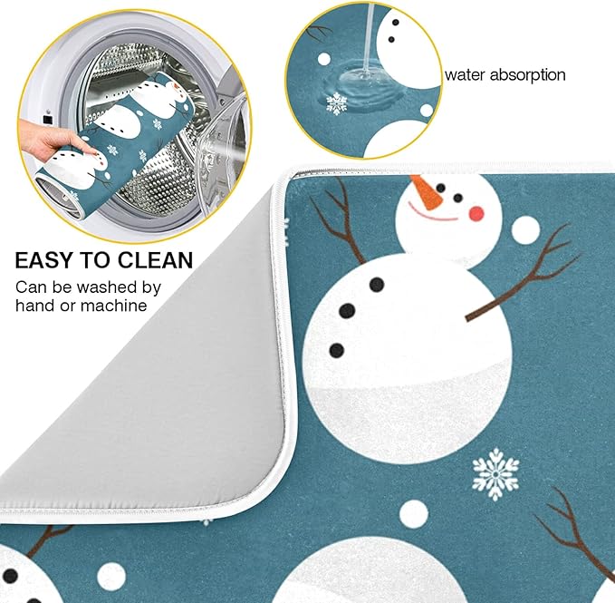 Super Absorbent Dish Drying Mat, Microfiber 23 Fast-Drying Dish Mat, Kitchen - Image 2