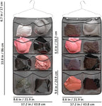 Dual Sided Hanging Closet Organizer Durable Socks Stocking Clothes Bra - Image 7