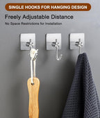 Self Adhesive Towel Hooks, Waterproof Rustproof Stainless Steel Sticky Wall - Image 5