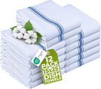 Utopia Towels Blue Dish Towels 100% Ring Spun Cotton Highly Absorbent & by UTOPIATOWELS