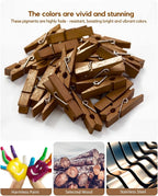 Mini Clothes Pins Wooden Colored Small Clothespins - Image 5