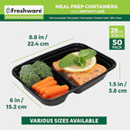 Freshware Meal Prep Containers 2 Compartment - Image 4