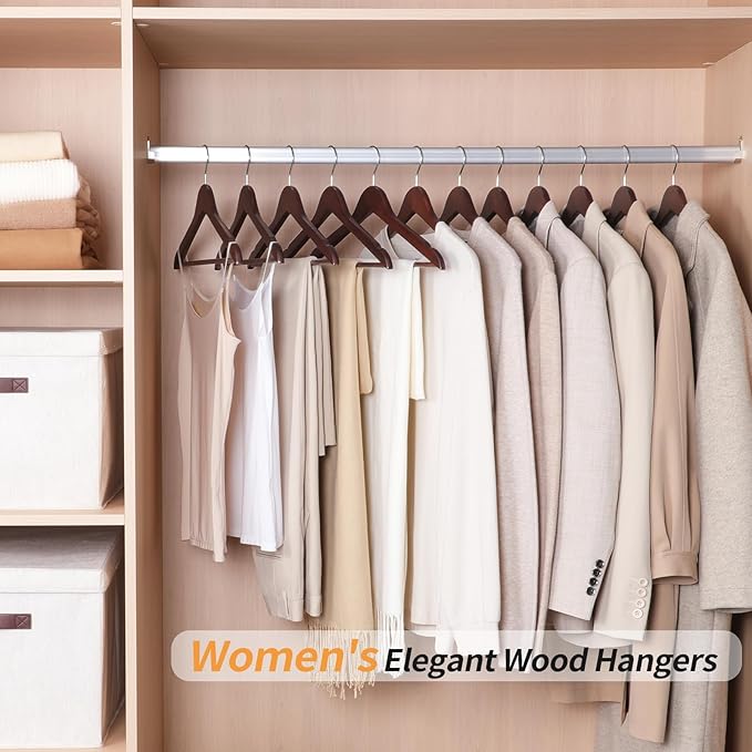 Amazon Basics Wood Suit Clothes Hangers - Image 5