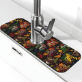 Mushroom Forest Butterfly Kitchen Sink Splash Guard Faucet Mat 1 Pcs, Absorbent by WILL+BUDXEG