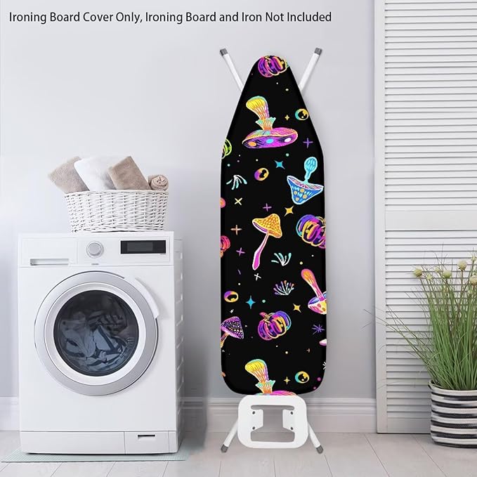 Colorful Mushroom Pumpkin Iron Board Cover, Ironing Board Protector - Image 3