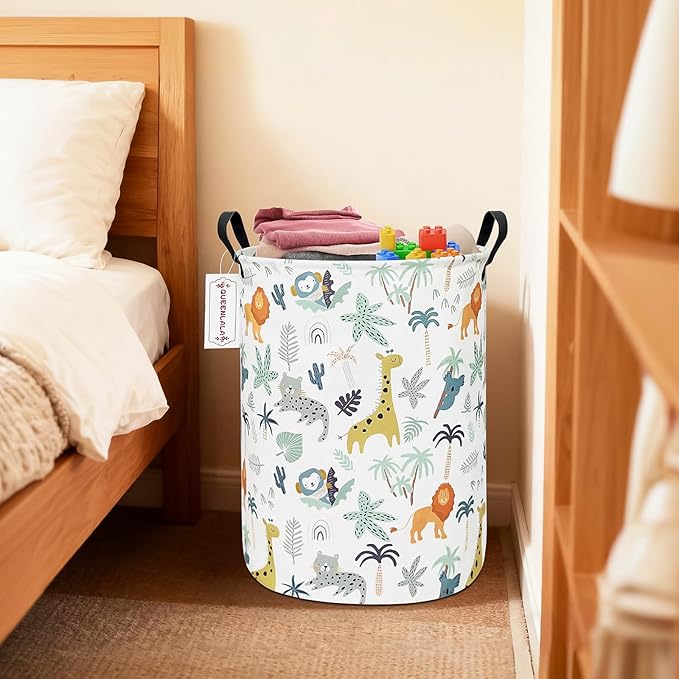 QUEENLALA Large Storage Basket, Laundry Hamper/Bathroom/Home Decor/Collapsible - Image 4