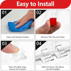 100PCS Cable Clips, Adhesive Wire Clips Organizer Cord Clips Management - Image 4