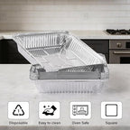 Aluminum Pans 8x8 inch-50 Pack Disposable Foil Pans, Square Aluminum Baking - Image 3
