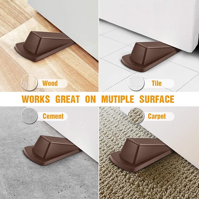 Crosize 5 Pack Door Stoppers for Bottom of Door, Premium Rubber Door Stops - Image 5