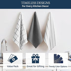 LANE LINEN Kitchen Towels & Dishcloths Set of 12-100% Cotton, Quick-Drying 18” - Image 4