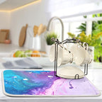 Super Absorbent Dish Drying Mat, Microfiber Fast-Drying Dish Mat, Kitchen Dish - Image 5