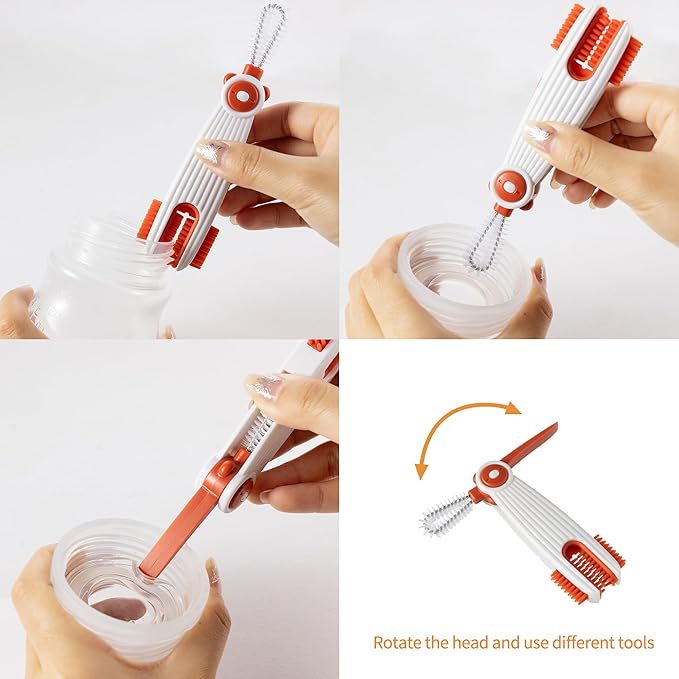 Chemimoso 3 in 1 Cup Lid Gap Cleaning Brush Set, Home Kitchen Crevice Cleaning - Image 2