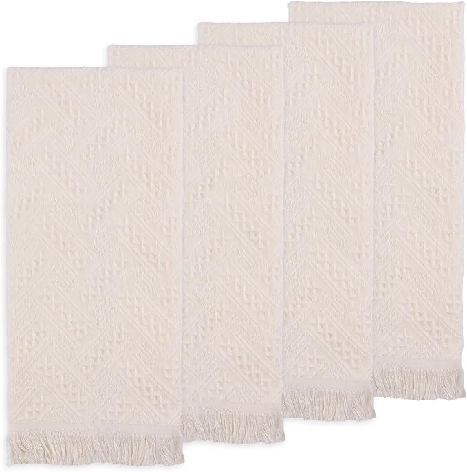 Boho Bathroom Decor Hand Towel 4 Pack 100% Turkish Cotton 14 x 30 Inch Boho by JOHOKAKITI