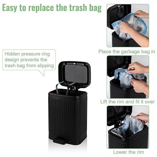 rejomiik Small Bathroom Trash Can - Image 5