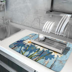 Daisy Floral Dish Drying Mat for Kitchen Counter 18x24 Spring Summer Theme - Image 5