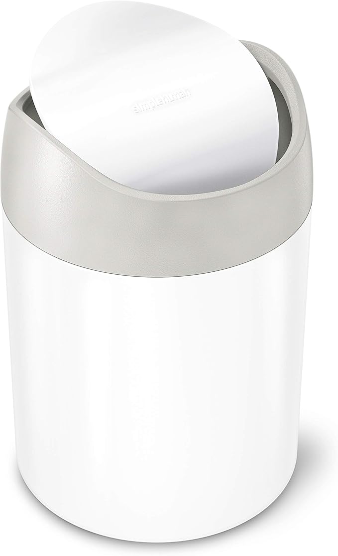 simplehuman Mini Countertop Trash Can, 1.5 Liter / 0.4 Gallon by Simplehuman