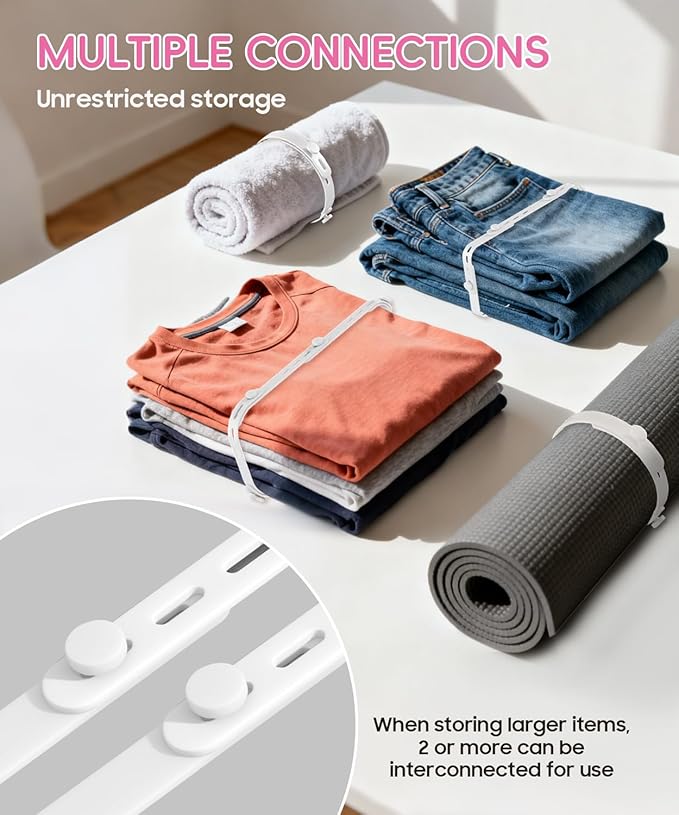 25Pack Silicone Cable Ties, Reusable Cord Organizer - Image 6