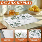 Watercolor Sage Leaves Dish Drying Mat - Image 3