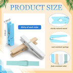 Weysat 120 Pcs Summer Colored Clothes Pins 2.9 Wooden Funny Clothespins Deep - Image 2