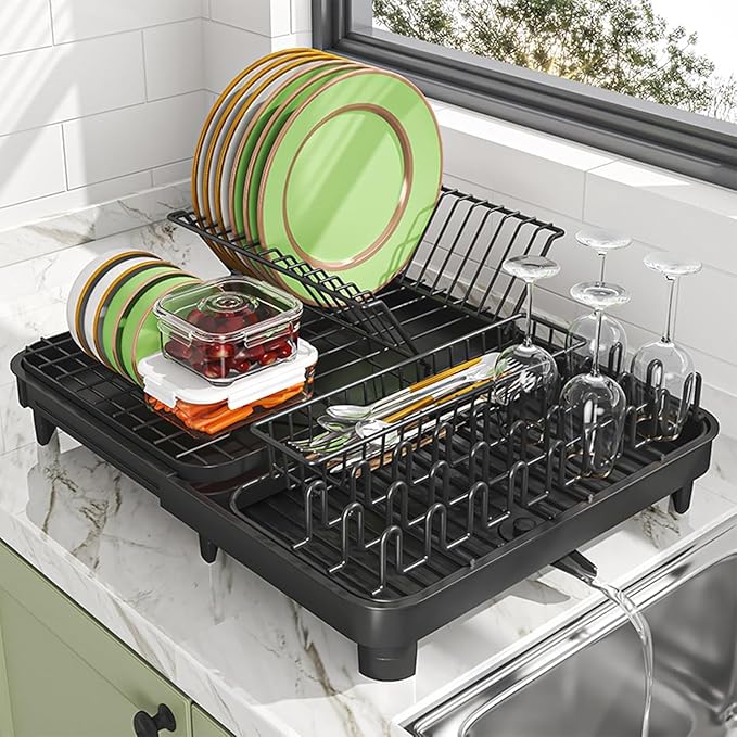 LEMIKKLE Dish Drying Rack, Large-Capacity Dish Drainer by LemikkleDirect