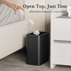 TrashAid Small Bathroom Trash Can, 2.1 Gallon Black Bathroom Garbage Can - Image 6