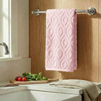 Artoid Mode 1 Pc Pink 3D Diamond Grid Jacquard Hand Towels - Image 3