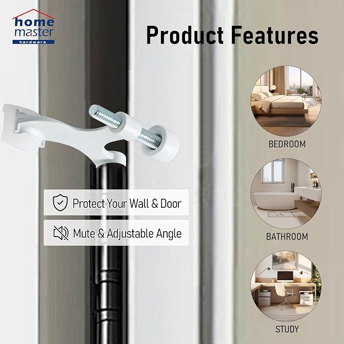 HOME MASTER HARDWARE Hinge Pin Door Stopper 12-Pack, Adjustable Heavy Duty Door - Image 8