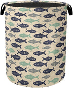 Cute Japanese-Style Fish Foldable Laundry Hamper by Gearsly