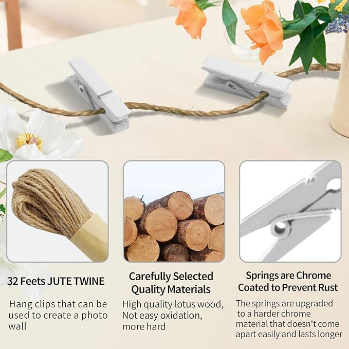 1.35 Inch Mini Clothes Pins for Photo100 Pcs - Image 3